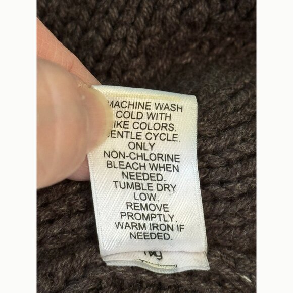 Verona Y2K Cable Knit Sweater Tunic Dress Short Sleeve Pockets Gray Sz XL Cozy - Picture 7 of 9